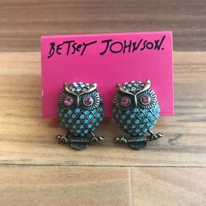 Betsey Johnson Owl Earrings